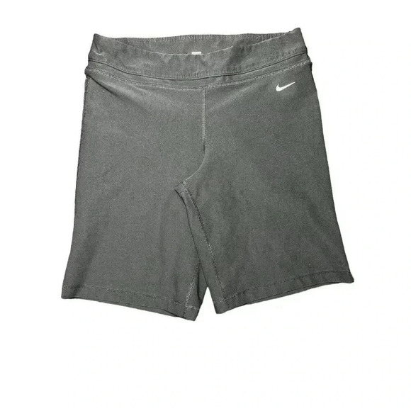 Nike Bike Shorts Women Medium Grey Fit Dry 10" Inseam Cycling Workout Active - Picture 4 of 9
